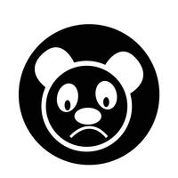 Panda bonito ícone vetor