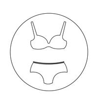 Lingerie de mulher lingerie ícone de biquíni vetor