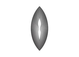 logotipo abstrato do conceito de vagina de beleza, símbolo ou marca de sinal de amêndoa sagrada, vetor de círculos sobrepostos isolado ou fundo branco
