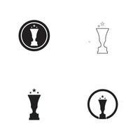 ícone de logotipo de vetor de troféu ícone de logotipo de troféu de campeões para modelo de logotipo de prêmio vencedor