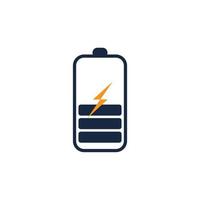 modelo de design de ilustração de vetor de ícone de logotipo de bateria de energia ícone de vetor de carregamento de bateria energia da bateria e logotipo de relâmpago de flash