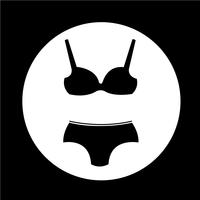 Lingerie de mulher lingerie ícone de biquíni vetor