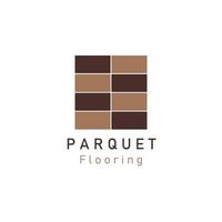 design de modelo de ilustração vetorial de logotipo de cor de piso em parquet vetor