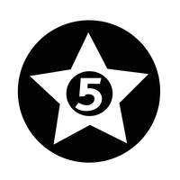cinco estrelas Hotel Icon vetor