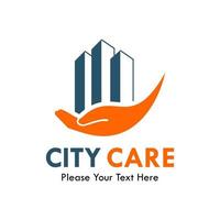 ilustração de modelo de logotipo de cuidados da cidade vetor