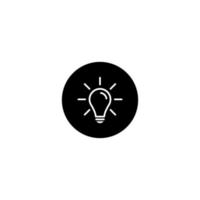 lâmpada, ideia, símbolo de sinal de ícone de inspiração vetor