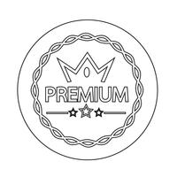 Ícone de crachá de qualidade Premium vetor