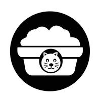 Ícone de comida de gato de estimação vetor
