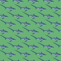 padrão sem emenda de tubarão debulhador em estilo escandinavo. fundo de animais marinhos. ilustração vetorial para têxteis engraçados de crianças. vetor