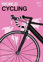 Ilustração em vetor de cartaz de ciclismo