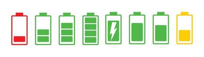 ícone de nível de energia na bateria do smartphone vetor