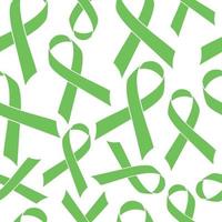 fita verde de câncer de linfoma isolada no fundo branco. padrão sem emenda. vetor