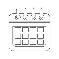 Sinal do ícone do calendário vetor