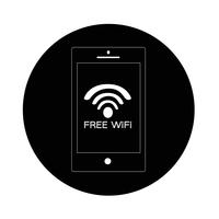 Sinal, de, wifi, ícone vetor