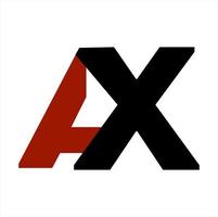 ax, xa iniciais letra logotipo e ícone da empresa vetor