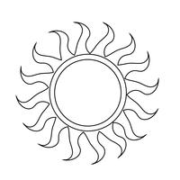 sinal do ícone do sol vetor