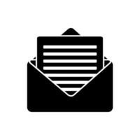 ícone de e-mail de glifo. ilustração gráfica de vetor simples de símbolo de e-mail isolada