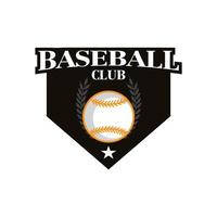 vetor de bola de base, logotipo do esporte
