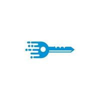 vetor de chave digital, logotipo de tecnologia