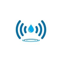 logotipo de água inteligente, logotipo de tecnologia de água vetor