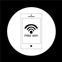 Sinal, de, wifi, ícone vetor