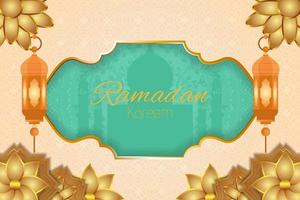 fundo islâmico ramadan kareem com elemento vetor