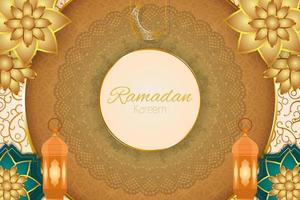 fundo islâmico ramadan kareem com elemento vetor