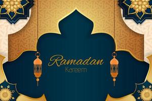 fundo islâmico ramadan kareem com elemento vetor