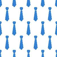 padrão sem emenda com gravatas azuis estilo plano design ilustração vetorial isolado no fundo branco. vetor