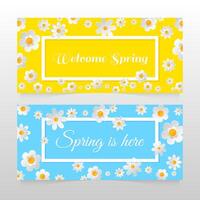 Banner de venda de primavera com linda flor colorida. Vector illustration template.banners.Wallpaper.flyers, convite, cartazes, folheto, desconto de voucher.