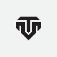 letra inicial tm ou logotipo do monograma mt. vetor