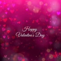 Fundo Dia dos Namorados com corações e bokeh vetor