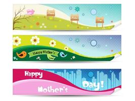 Coleção de banners do dia das mães vetor