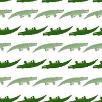 fundo de animais sem costura pattern.funny de crocodilos bonitos. vetor