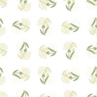 padrão sem emenda de botânica com impressão de elementos de dente-de-leão rosa desenhados à mão. fundo branco. estilo doodle. vetor
