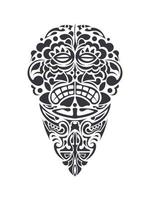 tatuagens de estilo havaiano ou polinésio. forma de gota, bom para perna ou ombro. máscara dos deuses. ornamento tribal tradicional. feito à mão. ilustração vetorial. vetor