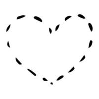 ilustrações de esboço de símbolo de coração doodle. amo símbolo doodle ícone .design elemento isolado no fundo branco. vetor