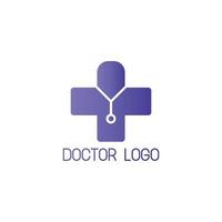 médico logotipo saúde moderna arte conceitual vetor