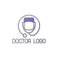 médico logotipo saúde moderna arte conceitual vetor