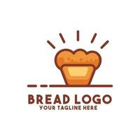 design de conceito moderno de logotipo de pão vetor