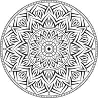 design de mandala de padrão circular de luxo ornamental para colorir vetor