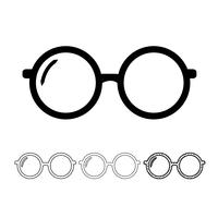 Vetor de ícone de óculos