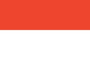bandeira da indonésia. cores e proporções oficiais. bandeira nacional da Indonésia.