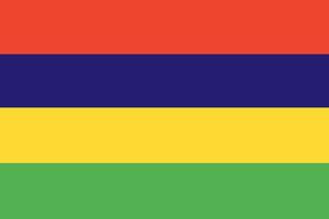 bandeira de maurício. cores e proporções oficiais. bandeira nacional da Maurícia.