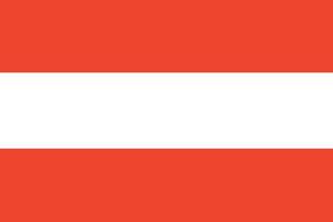 bandeira da Áustria. cores e proporções oficiais. bandeira nacional da Áustria. vetor