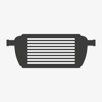 ícone de vetor intercooler isolado no fundo branco