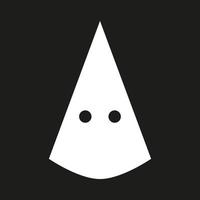 kkk vetor de máscara. símbolo do extremismo e racismo eua. movimento de extrema direita nos estados unidos da américa