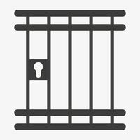 ícone de prisão. ilustração vetorial de prisão isolada no fundo branco