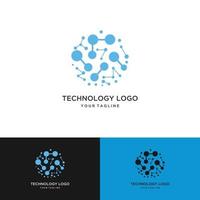 vetor de logotipo de tecnologia. símbolo da ciência.