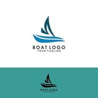 ilustração de modelo baseado em vetor de design de logotipo de barco a vela